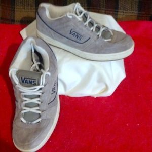 Vans Mens Shoes Size 11 Grey with Navy stripe